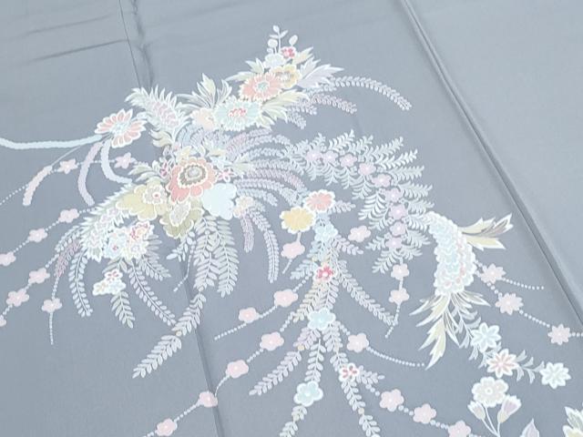 平和屋着物●訪問着 草花文 金彩 正絹 逸品 CABI1326th