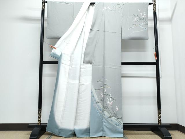 平和屋着物●訪問着 友禅 作家物 草花文 正絹 逸品 CABI1328th