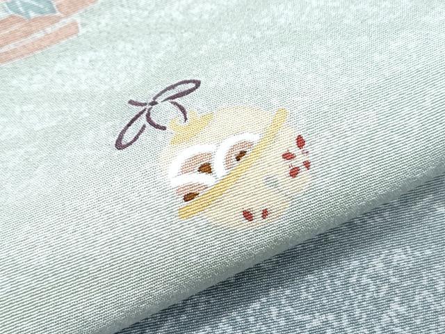 平和屋着物●訪問着 友禅 鈴 扇面花文 暈し染め ロング丈 正絹 逸品 CABI1351th