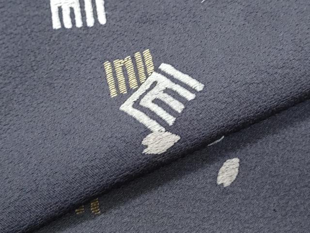 平和屋着物●訪問着 総刺繍 草花文 暈し染め 金糸 正絹 逸品 CABI1353th