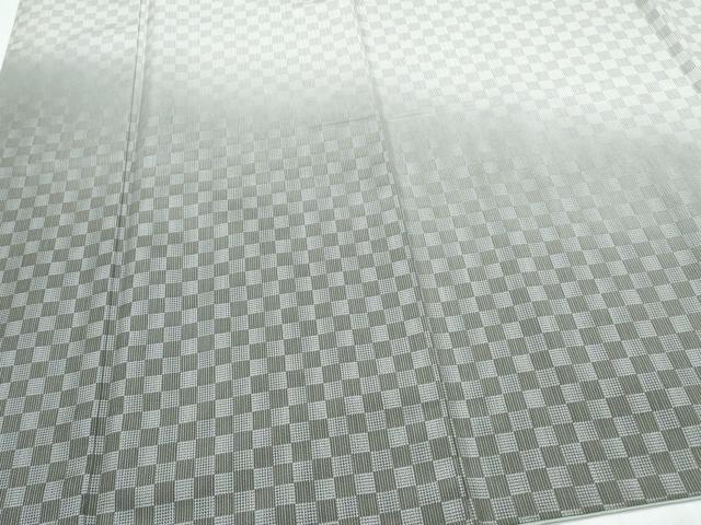 平和屋着物●本場染大島紬 訪問着 市松文 川野織物謹製 証紙付き 正絹 逸品 CABI1362th