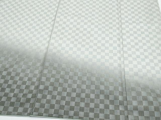平和屋着物●本場染大島紬 訪問着 市松文 川野織物謹製 証紙付き 正絹 逸品 CABI1362th