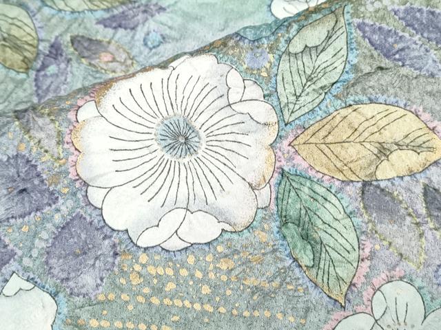 平和屋着物●訪問着 辻が花 絞り 暈し染め 金彩 正絹 逸品 CABI1374th