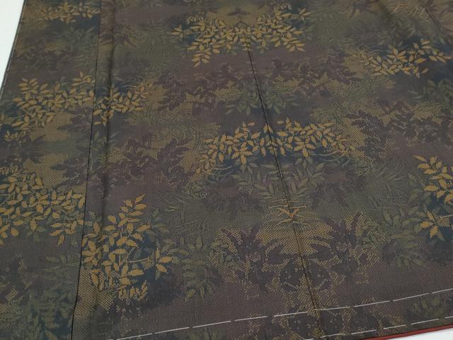 平和屋着物●本場大島紬 7マルキ 草花文 正絹 逸品 未使用 CABI1375th