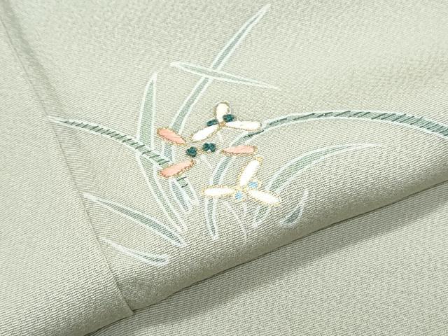 平和屋着物●豪華色留袖 刺繍 草花文 金彩 正絹 逸品 CABI1376th