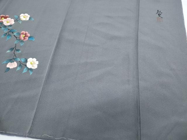 平和屋着物●訪問着 作家物 手描き 枝花文 暈し染め 正絹 逸品 CABI1379th