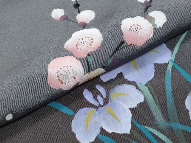 平和屋着物●訪問着 作家物 手描き 枝花文 暈し染め 正絹 逸品 CABI1379th