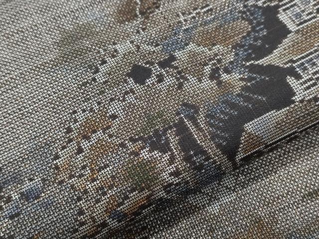 平和屋着物●本場大島紬 9マルキ 風景文 正絹 逸品 未使用 CABI1381th