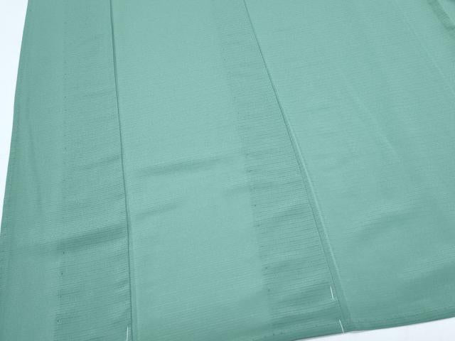 平和屋着物*夏物 色無地 絽縮緬 薄緑色 ロング丈 洗える着物 未使用 CABI1392th