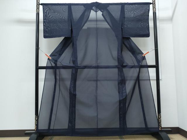 平和屋着物*夏物 色無地 絽 紫黒色 未使用 CABI1394th