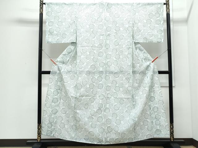 平和屋着物*夏物 小紋 絽 源氏車 洗える着物 CABI1420th