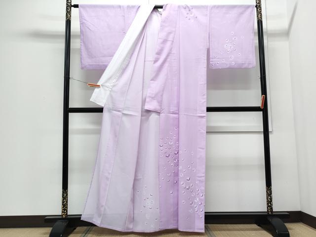 平和屋着物*夏物 訪問着 絽 舞蝶文 洗える着物 CABI1423th