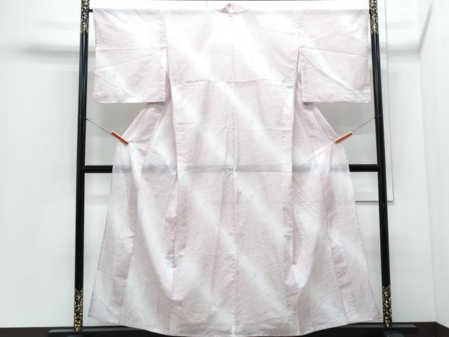 平和屋着物*夏物 小紋 絽 草花文 洗える着物 CABI1425th