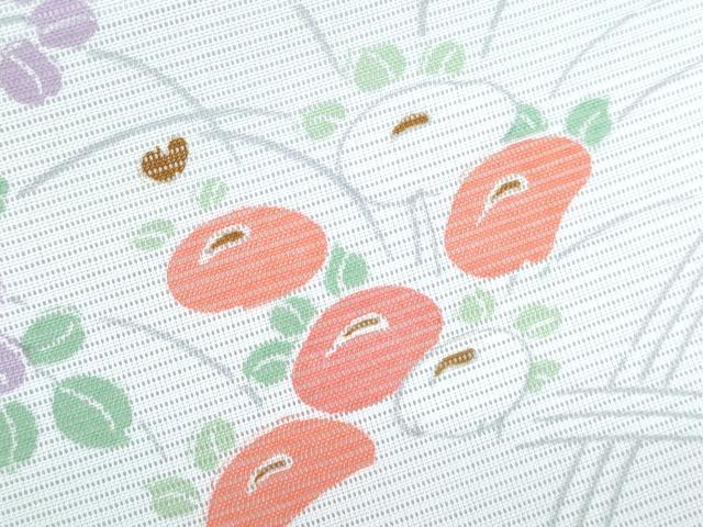 平和屋着物*夏物 小紋 絽 草花文 洗える着物 CABI1427th