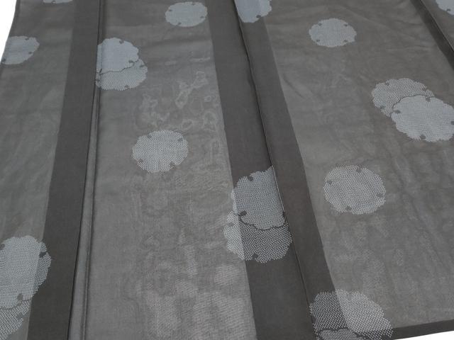 平和屋着物*夏物 越後夏大島紬 160亀甲 雪輪文 証紙付き 正絹 逸品 CABI1443th