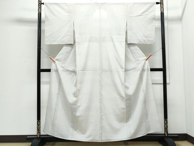 平和屋着物*夏物 白鷹お召 蚊絣 正絹 逸品 CABI1449th
