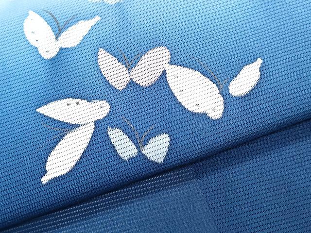 平和屋着物*夏物 訪問着 手描き 絽 花籠文 暈し染め 正絹 逸品 CABI1462th