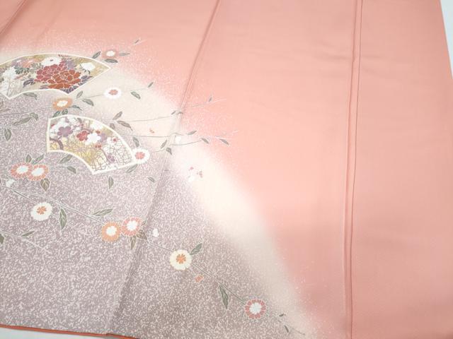 平和屋着物●訪問着 地紙花文 暈し染め 金彩 正絹 逸品 CABI1466th