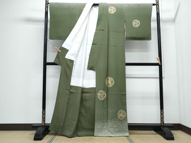 平和屋着物●訪問着 駒刺繍 吉祥丸文 金彩 正絹 逸品 CABI1467th