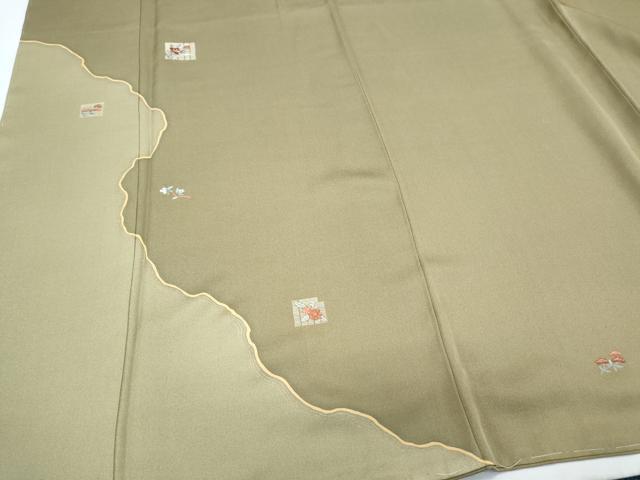 平和屋着物●訪問着 刺繍 草花文 ますいわ屋扱い 正絹 逸品 CABI1469th