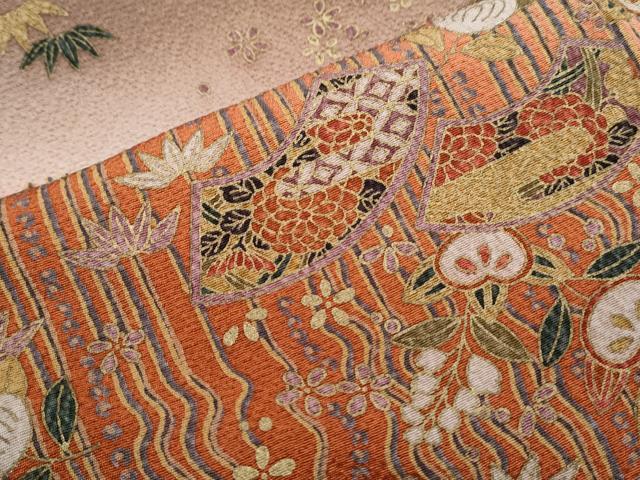 平和屋着物●訪問着 草花文 暈し染め 金彩 正絹 逸品 CABI1472th