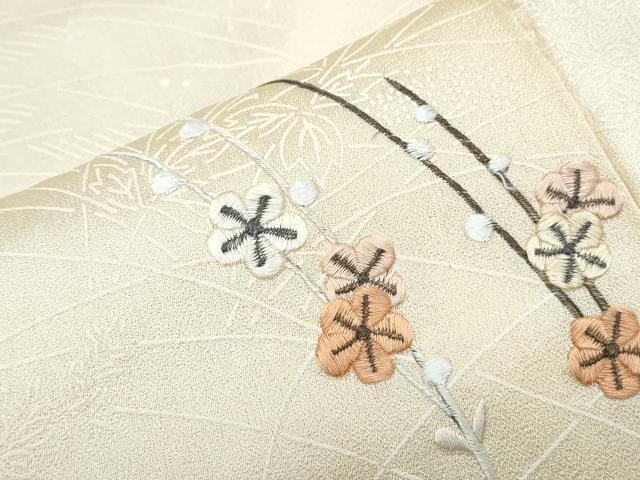 平和屋着物●訪問着 総刺繍 枝花文 正絹 逸品 CABI1475th
