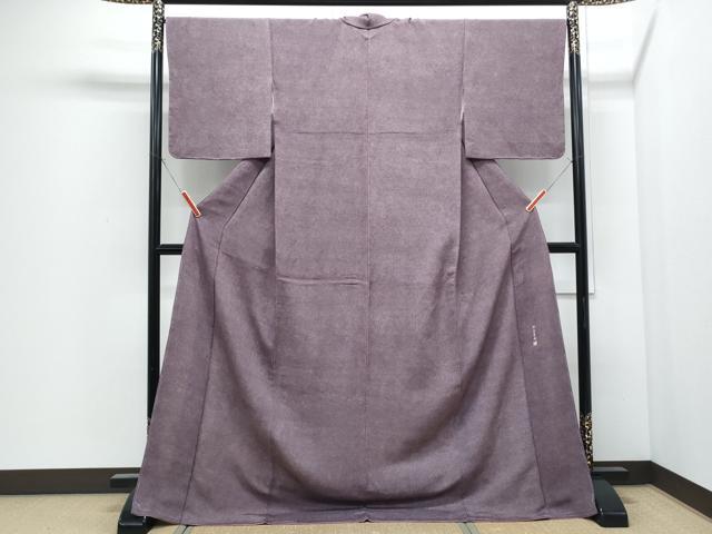 平和屋着物●江戸小紋 作家物 鮫小紋柄 鬼しぼ縮緬 ロング丈 正絹 逸品 CABI1478th