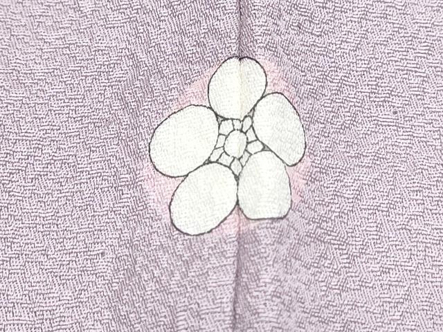 平和屋着物●中国三大刺繍 スワトウ刺繍 総刺繍 無地絵羽訪問着 菱地紋 白紫色 正絹 逸品 CABI1479th