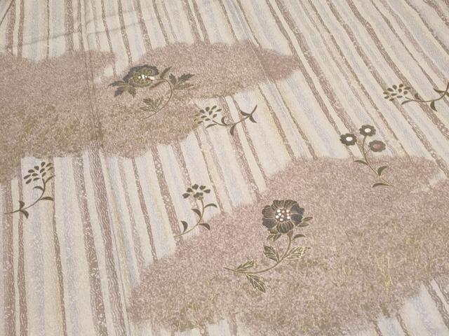 平和屋着物●訪問着 相良刺繍 雲取り花文 暈し染め 金彩 正絹 逸品 CABI1481th