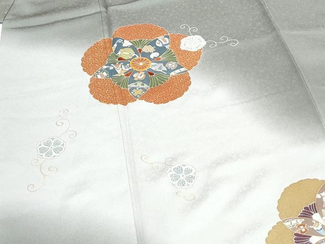 平和屋着物●訪問着 駒刺繍 宝尽くし花文 暈し染め 金彩 正絹 逸品 CABI1483th