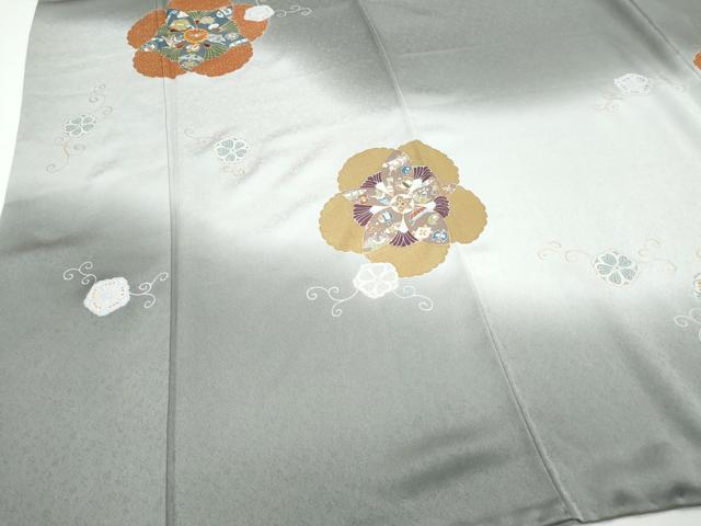 平和屋着物●訪問着 駒刺繍 宝尽くし花文 暈し染め 金彩 正絹 逸品 CABI1483th