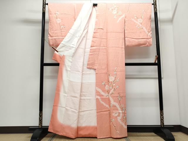 平和屋着物●訪問着 絞り 枝花文 金彩 正絹 逸品 CABI1487th