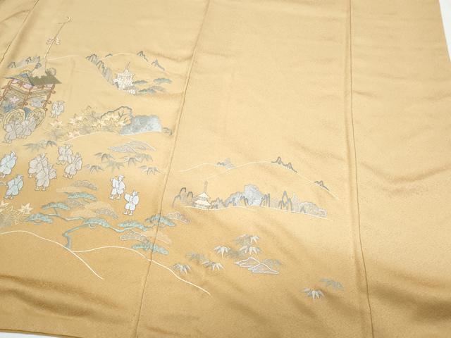 平和屋着物●訪問着 総刺繍 鉾 人物風景文 暈し染め 正絹 逸品 CABI1488th