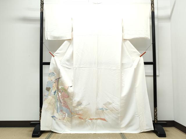 平和屋着物●豪華色留袖 寿光織 几帳草花文 金銀糸 背抜き仕立て 正絹 逸品 CABI1495th