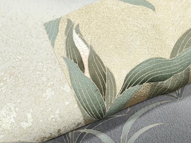 平和屋着物●豪華色留袖 駒刺繍 色紙重ね飛鶴草花文 暈し染め 金彩 正絹 逸品 CABI1497th