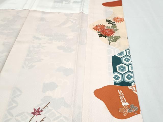 平和屋着物●豪華振袖 御所車花文 金彩 正絹 逸品 CABI1506th