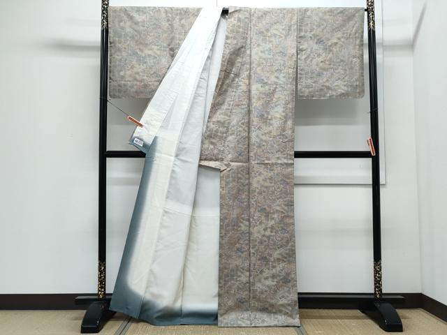 平和屋着物●本場大島紬 7マルキ 総絣 御所車文 やまと誂製 正絹 逸品 CABI1519th
