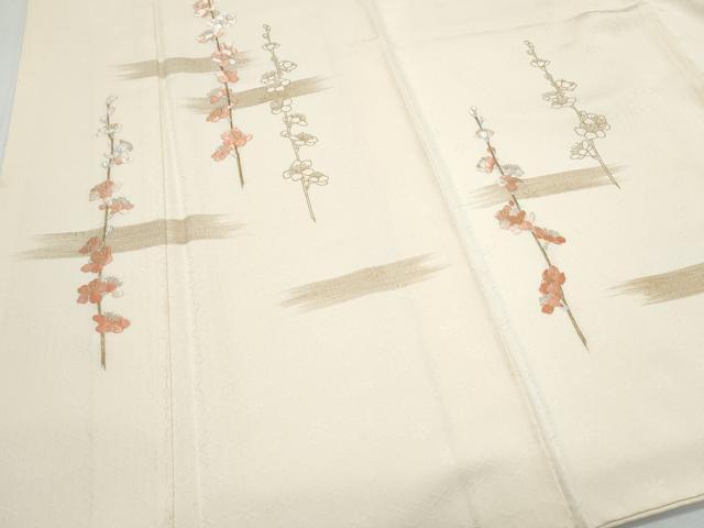 平和屋着物●訪問着 刺繍 枝花文 金彩 正絹 逸品 CABI1522th