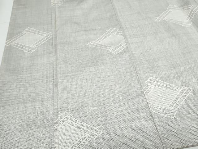 平和屋着物●本場大島紬 白大島 160亀甲 菱文 正絹 逸品 CABI1528th