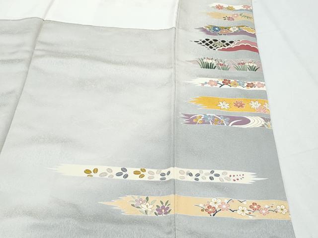 平和屋着物●訪問着 刺繍 熨斗花文 暈し染め 金彩 正絹 逸品 CABI1532th