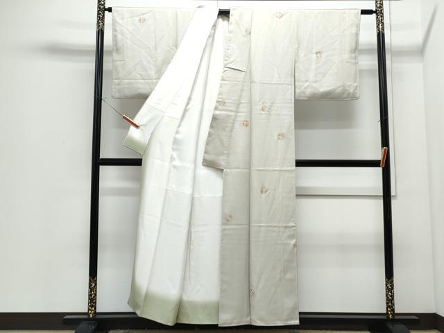 平和屋着物●上質な小紋 刺繍 花丸文 金彩 正絹 逸品 CABI1533th