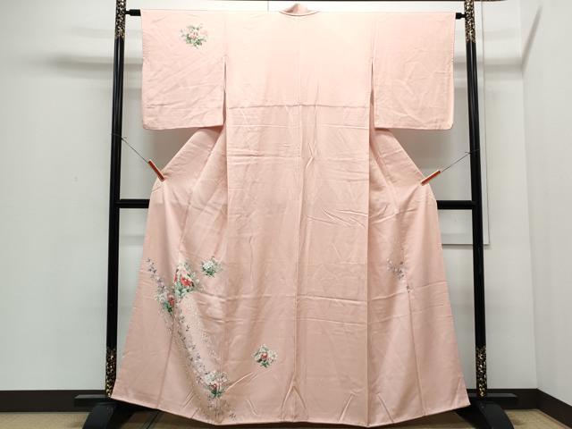 平和屋着物●訪問着 草花文 正絹 逸品 CABI1540th