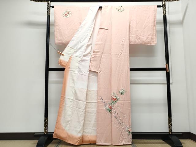 平和屋着物●訪問着 草花文 正絹 逸品 CABI1540th