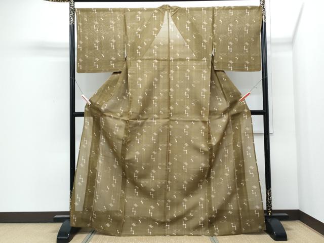 平和屋着物●夏物 本場琉球絣 夏琉球 ロング丈 正絹 逸品 CABI1555th