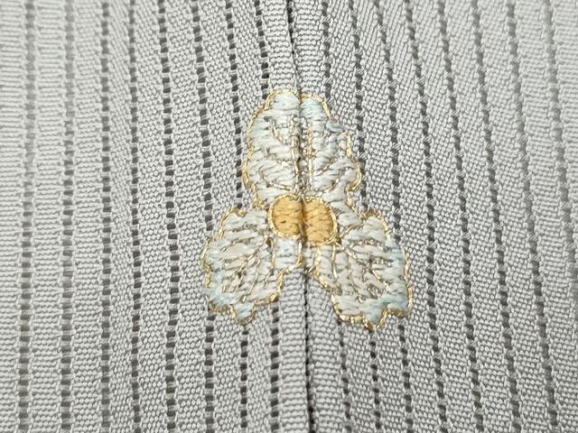 平和屋着物*夏物 訪問着 縦絽 草花文 金彩 正絹 逸品 CABI1559th