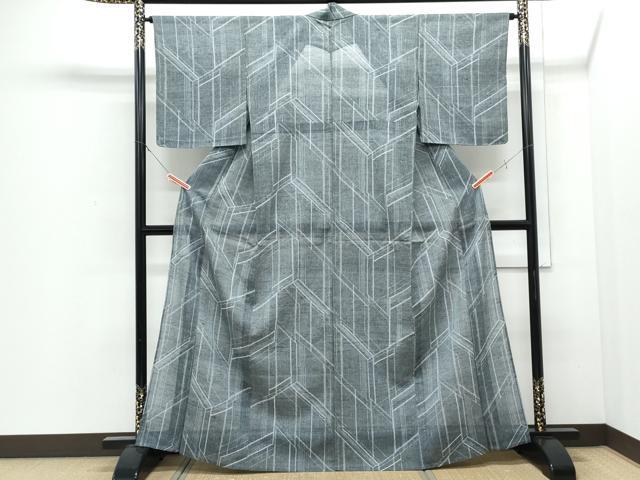 平和屋着物*夏物 紬 抽象文様 正絹 逸品 CABI1562th
