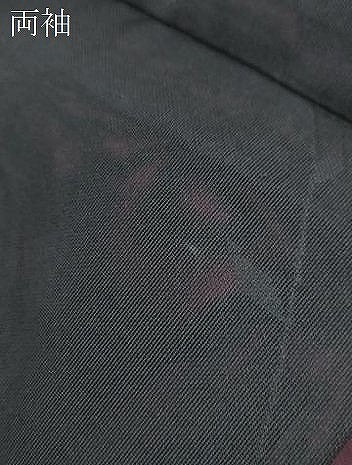 平和屋着物*夏物 小紋 紗 草花文 黒地 正絹 逸品 CABI1577th