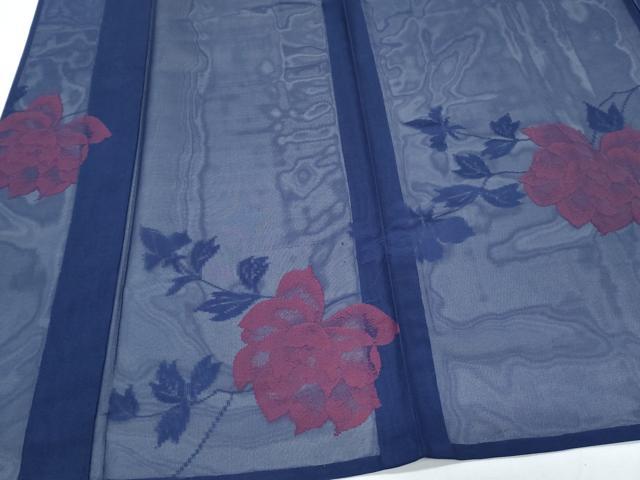 平和屋着物*夏物 小紋 紗 草花文 正絹 逸品 CABI1587th