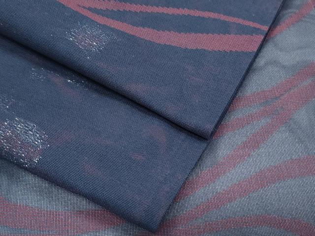平和屋着物*夏物 小紋 紗 流水文 銀糸 正絹 逸品 CABI1591th