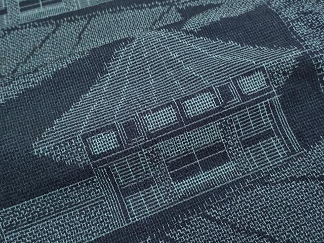 平和屋着物*夏物 十勝町小絣 風景文 証紙付き 正絹 逸品 CABI1595th